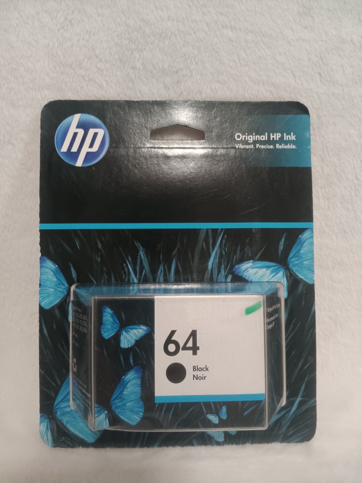GENUINE HP 64 Black Ink Cartridge (N9J90AN#140) - NEW/SEALED - 05/2023