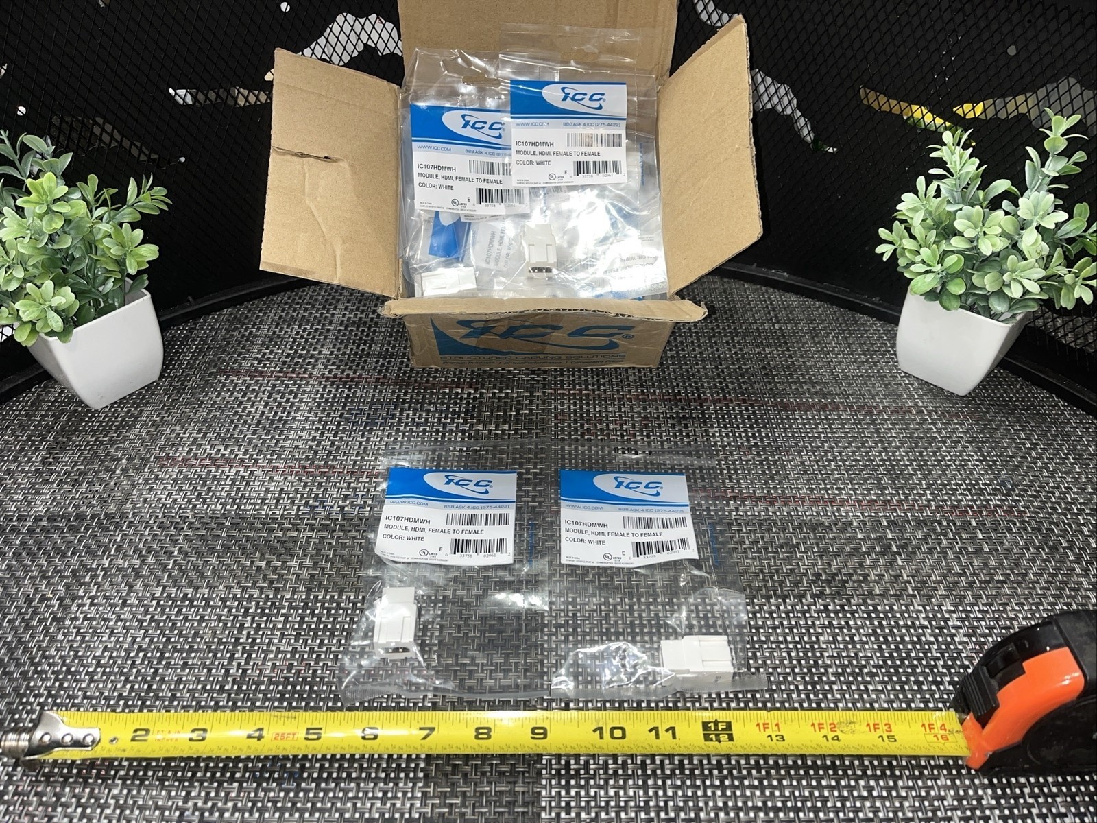 50 QTY BULK LOT- ICC HDMI  IC107HDMWH Female To Female Module White —NEW