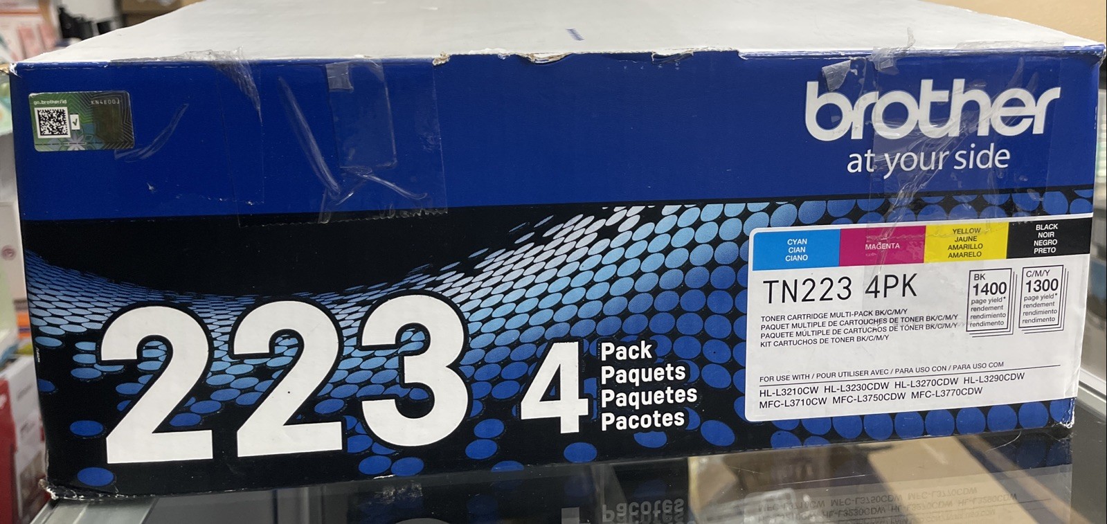 Brother TN223 Black, Cyan, Magenta, Yellow Toner Cartridges, Pack Of 4, TN223