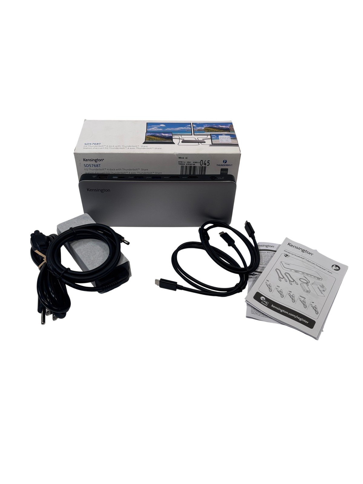 Kensington SD5768T EQ M01731  Thunderbolt 4 Dual 4K Docking Station 2976