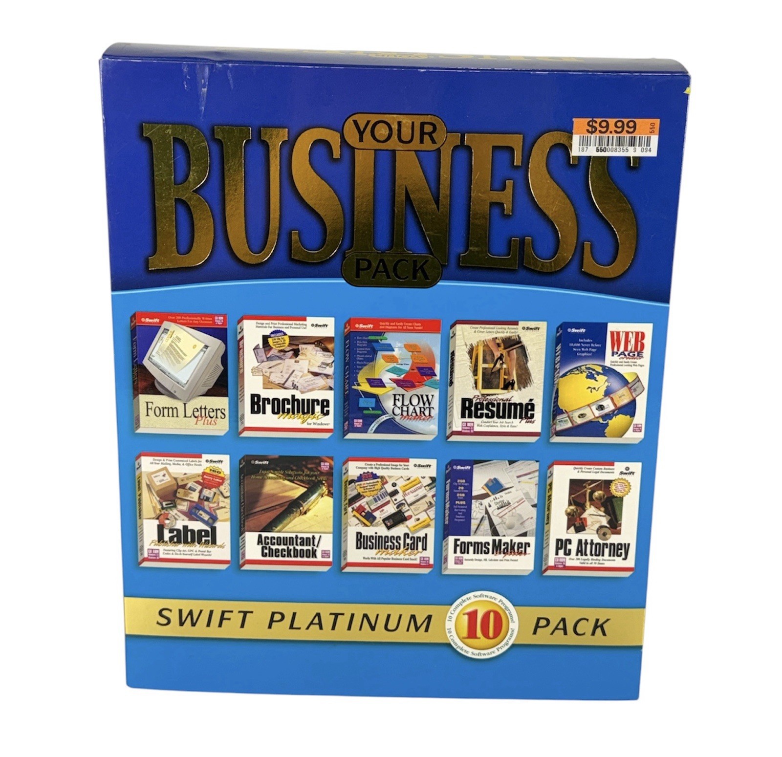 Swift Software Your Business Platinum 10 Pack PC CD-ROM Software for Windows 95