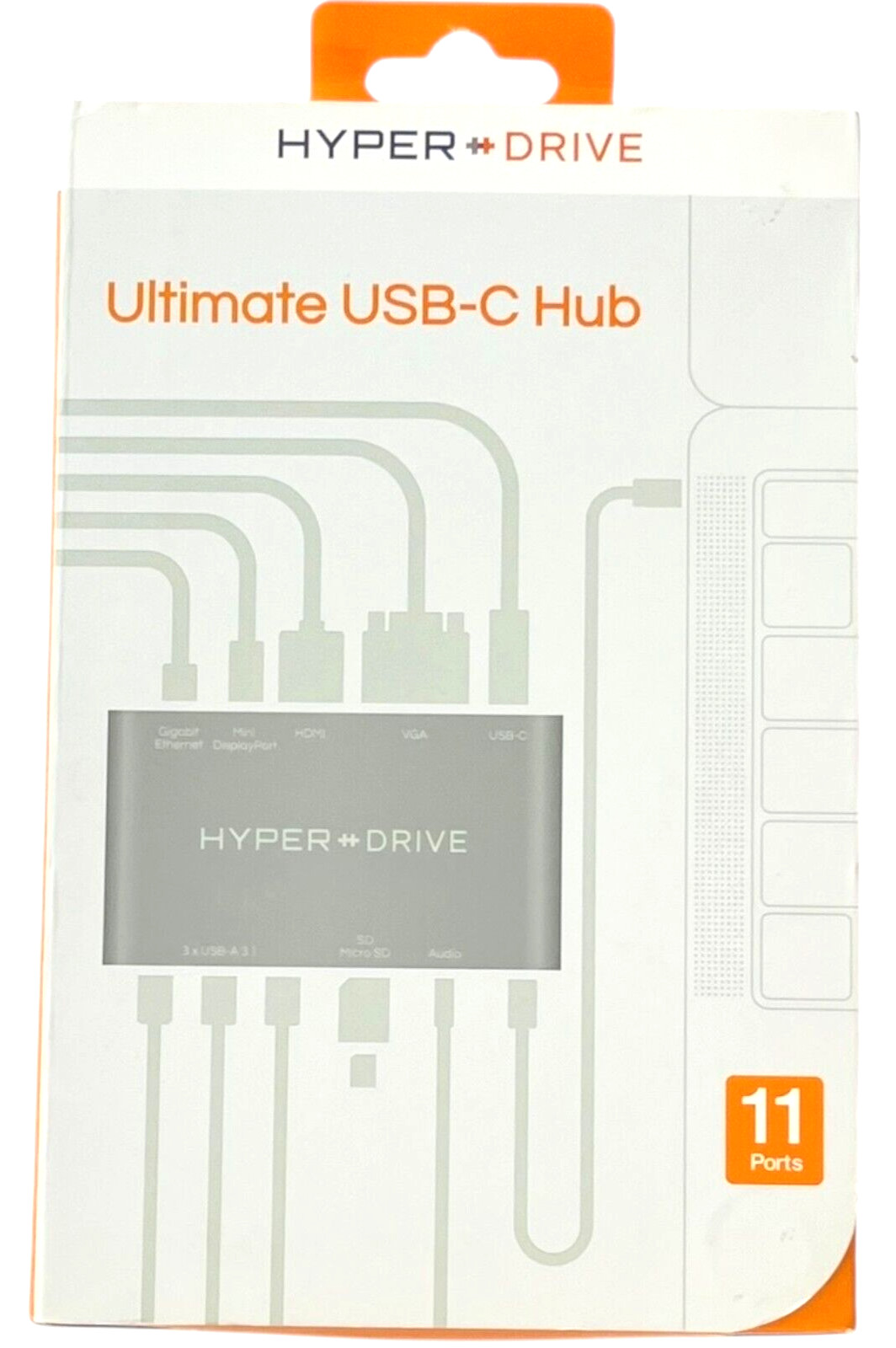 HyperDrive Ultimate 11-in-1 USB-C to HDMI/3.5mm/SD Hub for Mac/PC/Mobile Grey