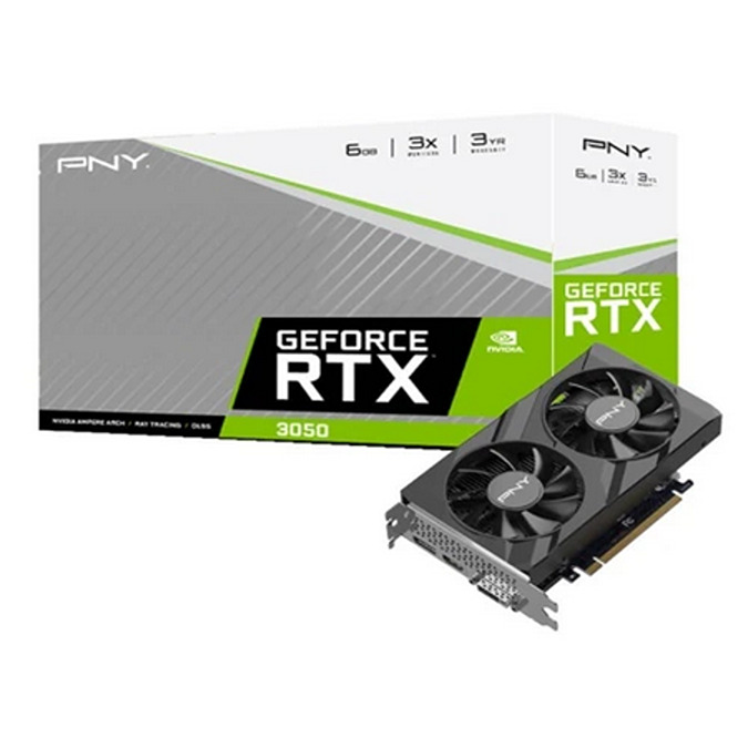 Brand New - PNY NVIDIA GeForce RTX 3050 Graphic Card -6 GB GDDR6 - Sealed in Box