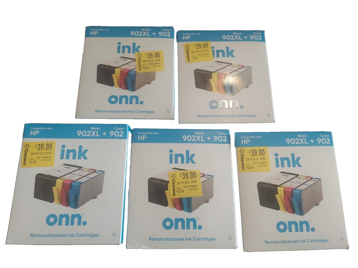 Onn X5 HP 902XL Black & 902 Tri-Color Ink Cartridges NEW SEALED 🔥 