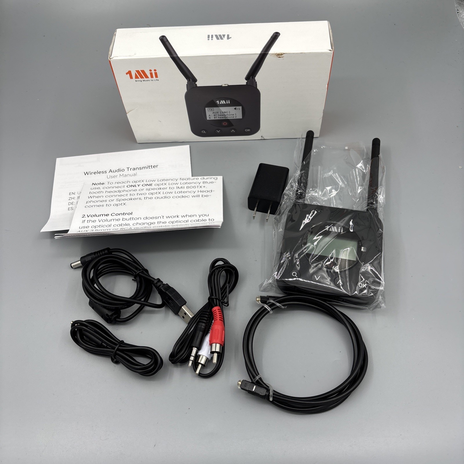 1Mii B06TX Bluetooth 5.3 Transmitter for TV to Wireless Headphone