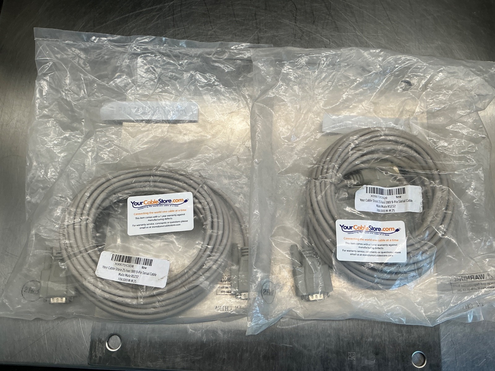 Your Cable Store DB9 9-PIn Serial Cable 25ft. Male/Male RS232, FBA:DB9 M-M25