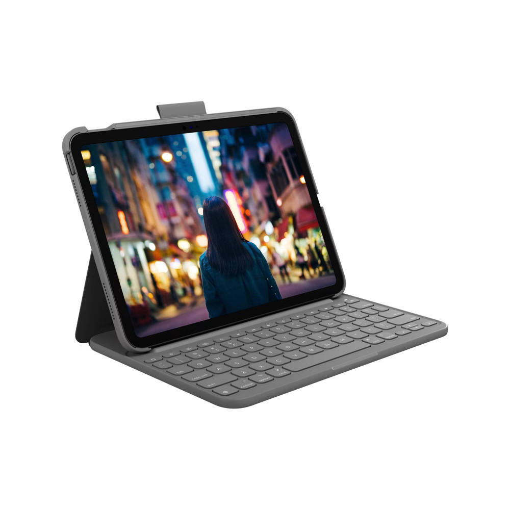 Logitech Slim Folio Keyboard Case for iPad (10th Gen) - Wireless Keyboard