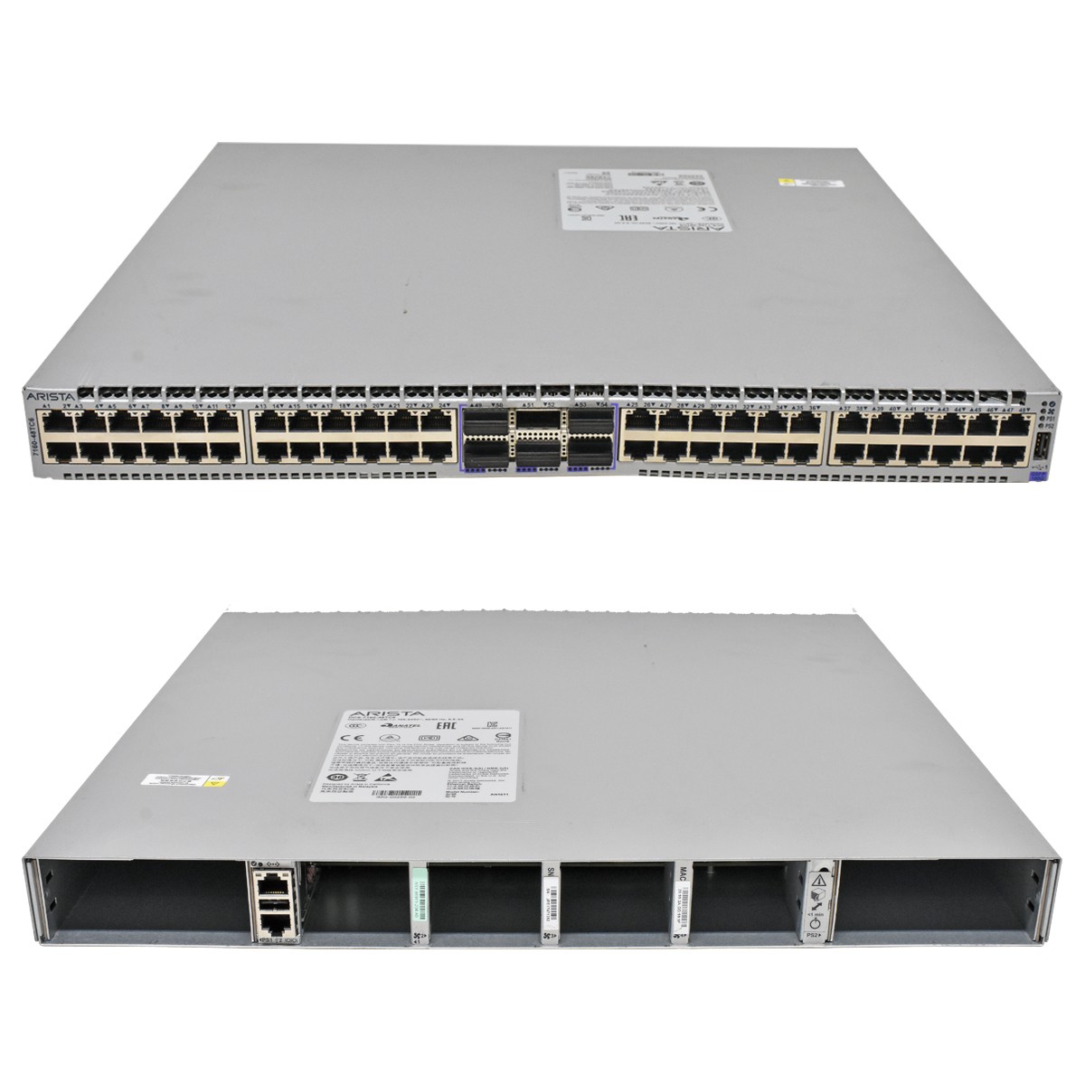 Arista DCS-7160-48TC6 48Port 10G RJ45 Ethernet Switch 6x 100G QSFP w/o Fans PSUs