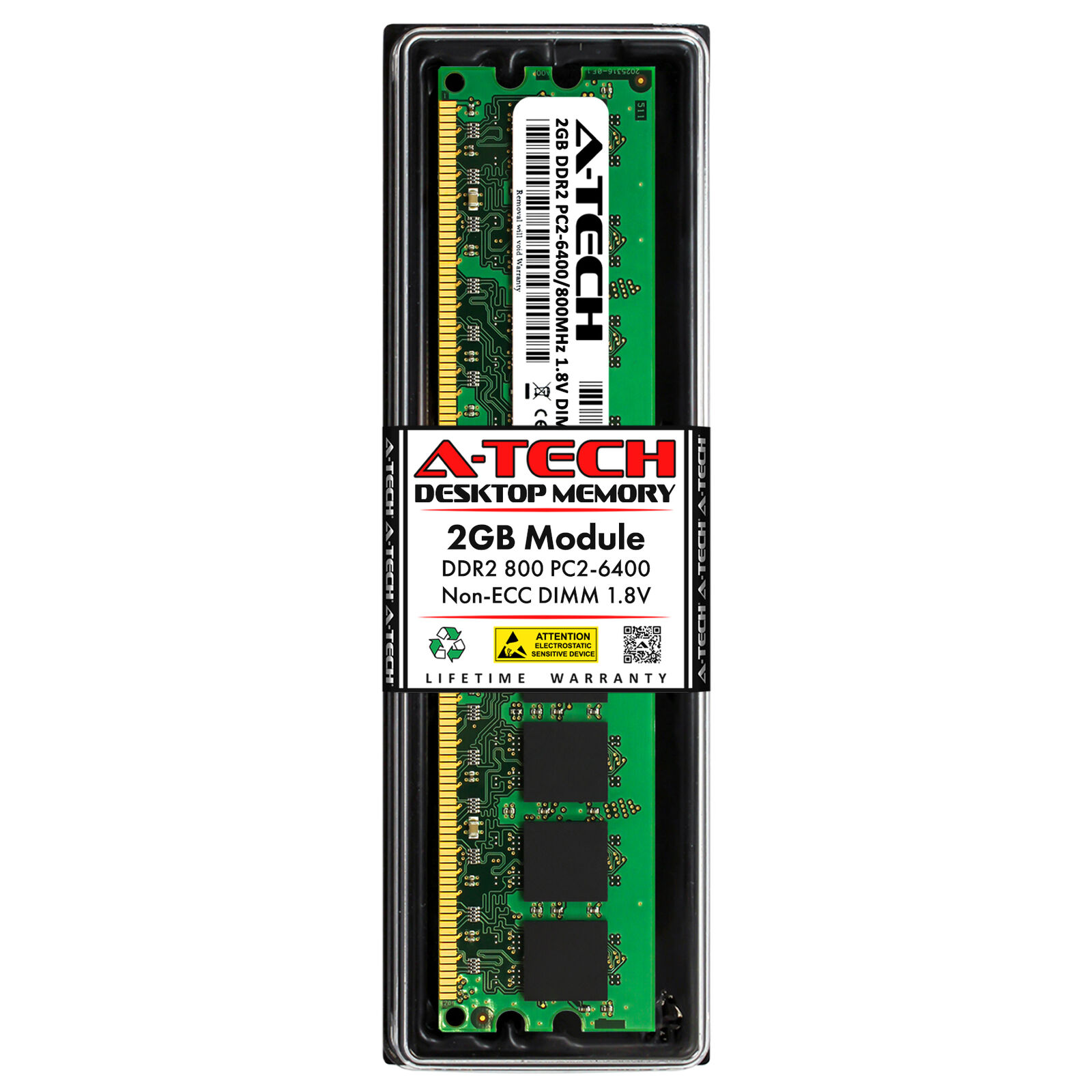 2GB DDR2-800 DIMM PNY 64B0QITHE-HS Equivalent Desktop Memory RAM