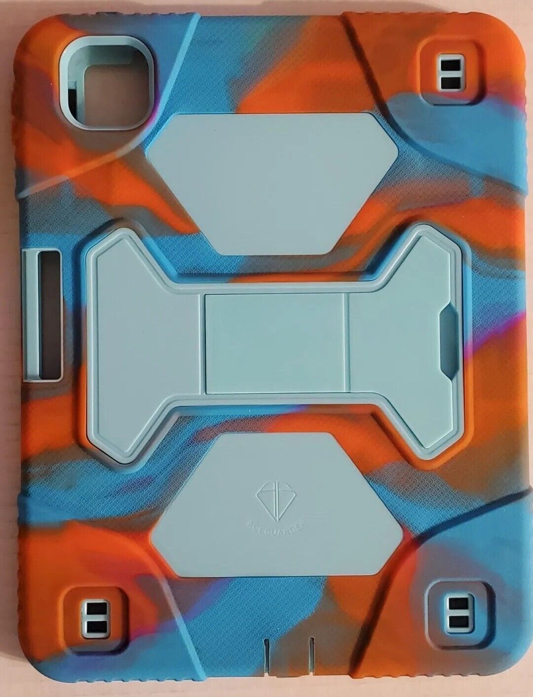 ACEGUARDER IPAD PRO 11 inch Case stand , Camo orange/blue 