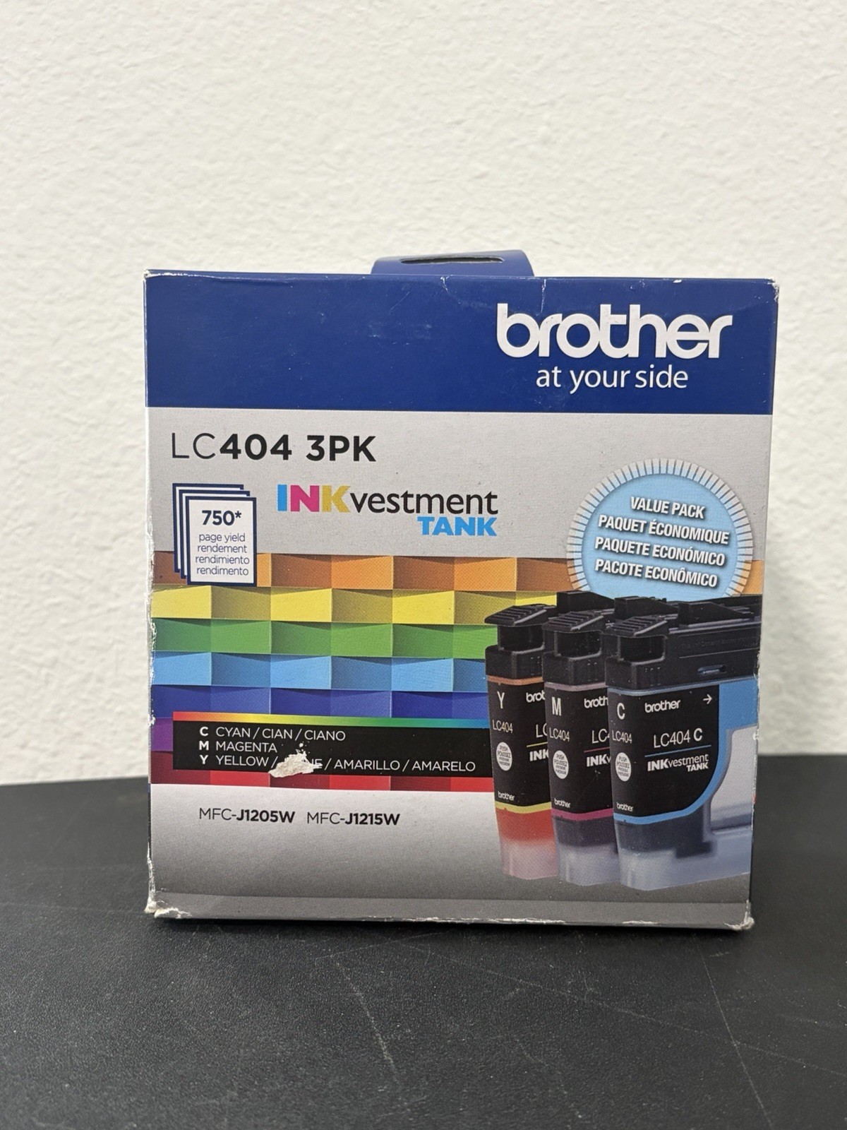Brother LC 404 3 PK  INKvestment TANK Cyan Magenta Yellow NEW 2026/05
