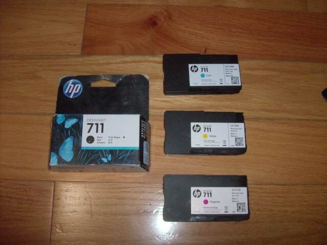 2021 GENUINE SET 4 HP #711 INKS DESIGNJET T120 T520 CZ130A CZ131A CZ132A CZ133A