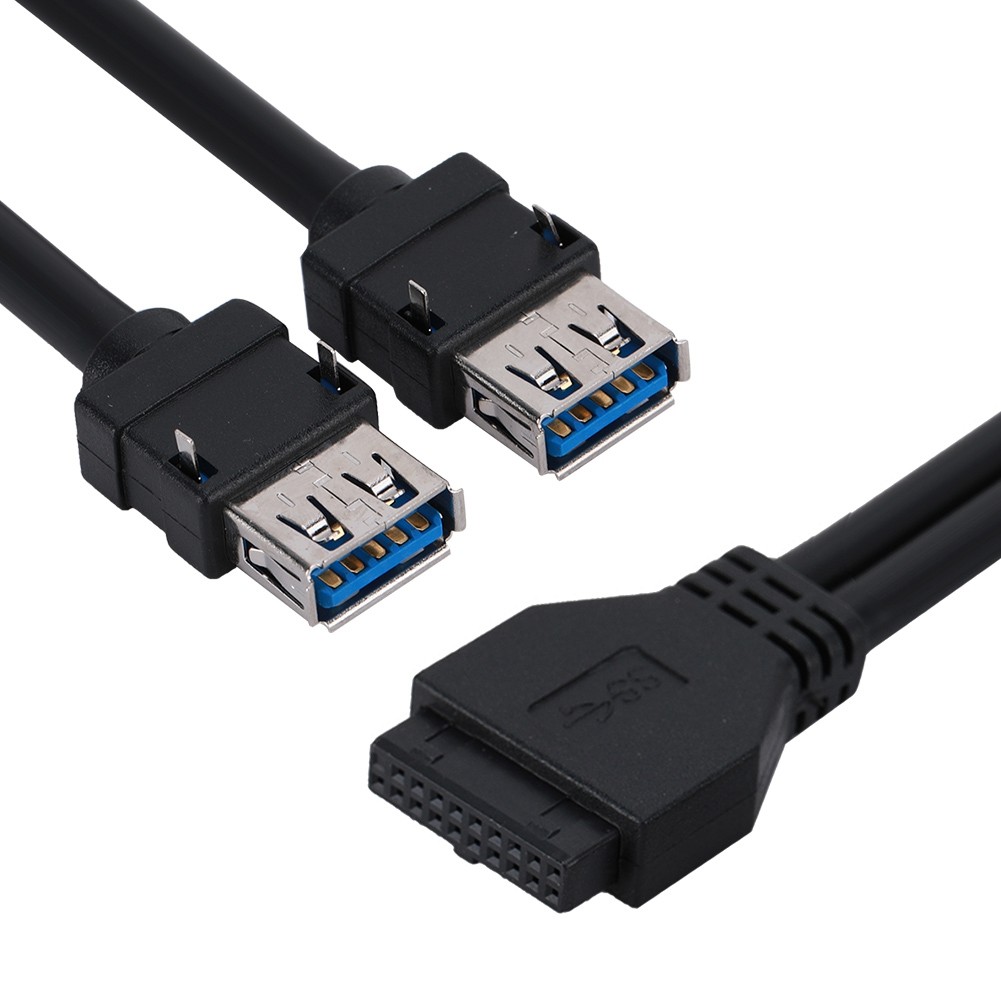 USB3.0 19/20PIN Desktop Front Motherboard Panel Mount Cable With Fixed Feet (0.8
