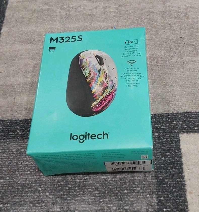 Logitech M325s Celebration Black USB Wireless Mouse (910007525) - New / Unopened