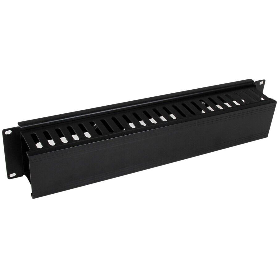 StarTech CMDUCT2U 2U Horizontal Finger Duct Rack Cable Management Panel w Cover
