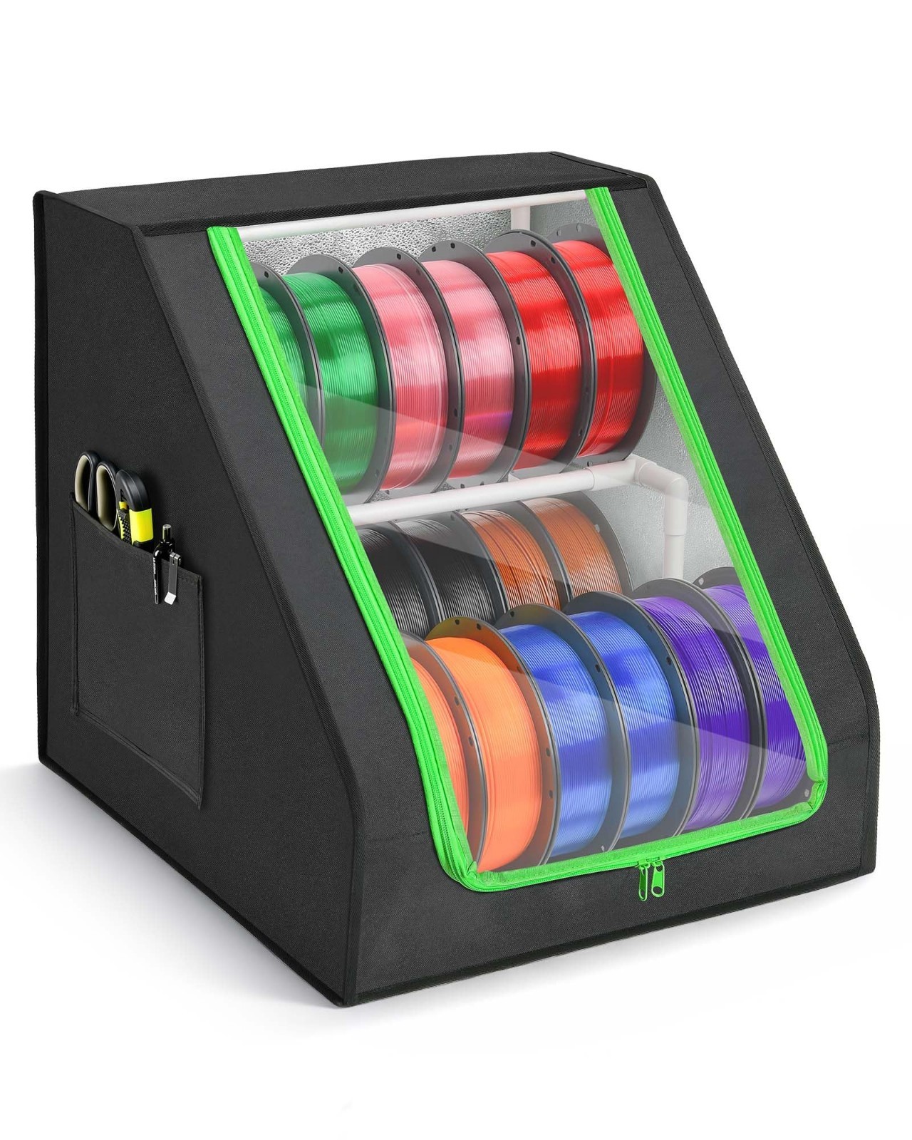 3D Printer Filament Storage Box – Holds up to 21 Spools 2-Tier Filament Rack an
