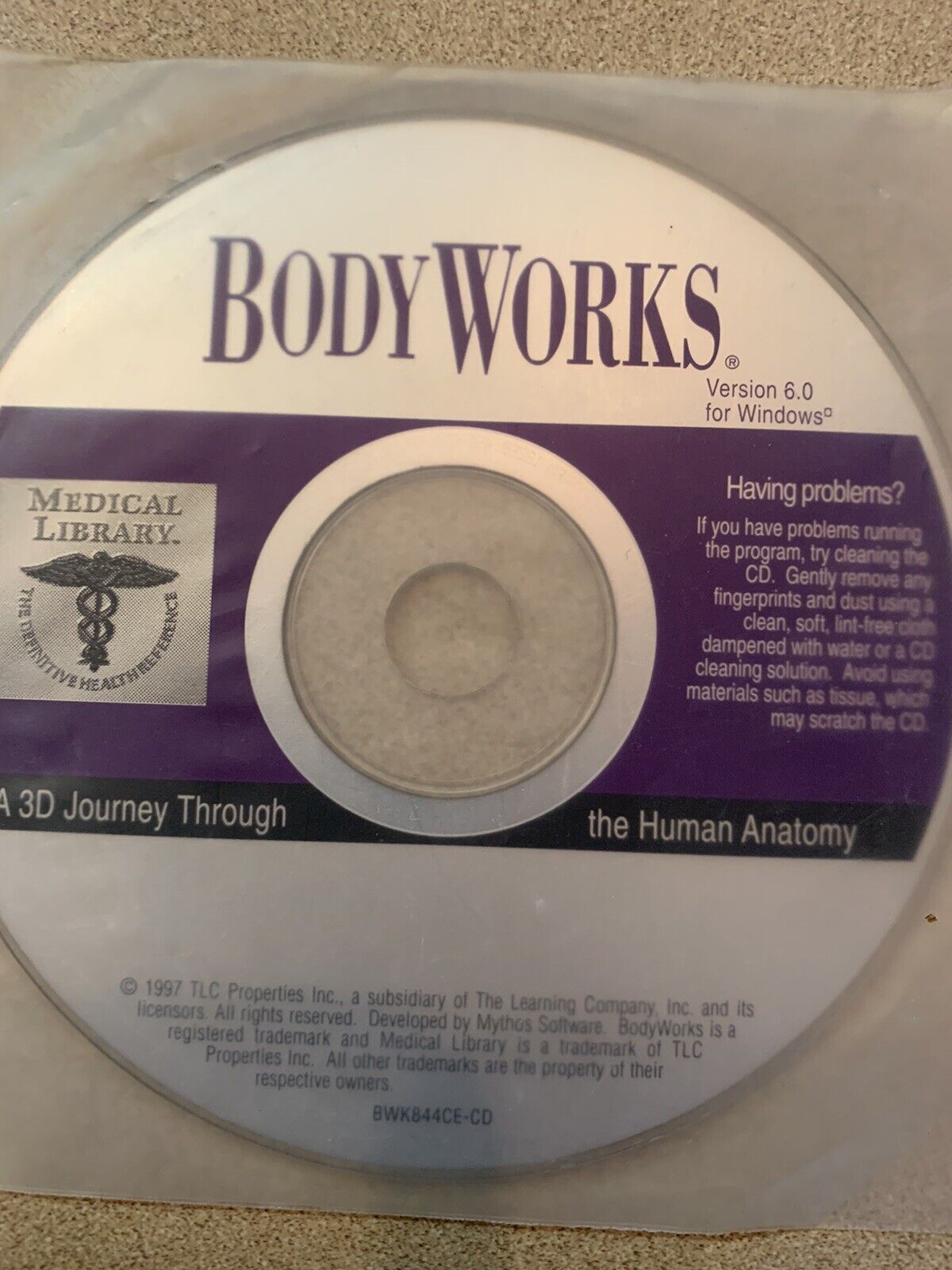BodyWorks CD-ROM version 6.0 Anatomy reference library Mosby's 1997 Compton's 