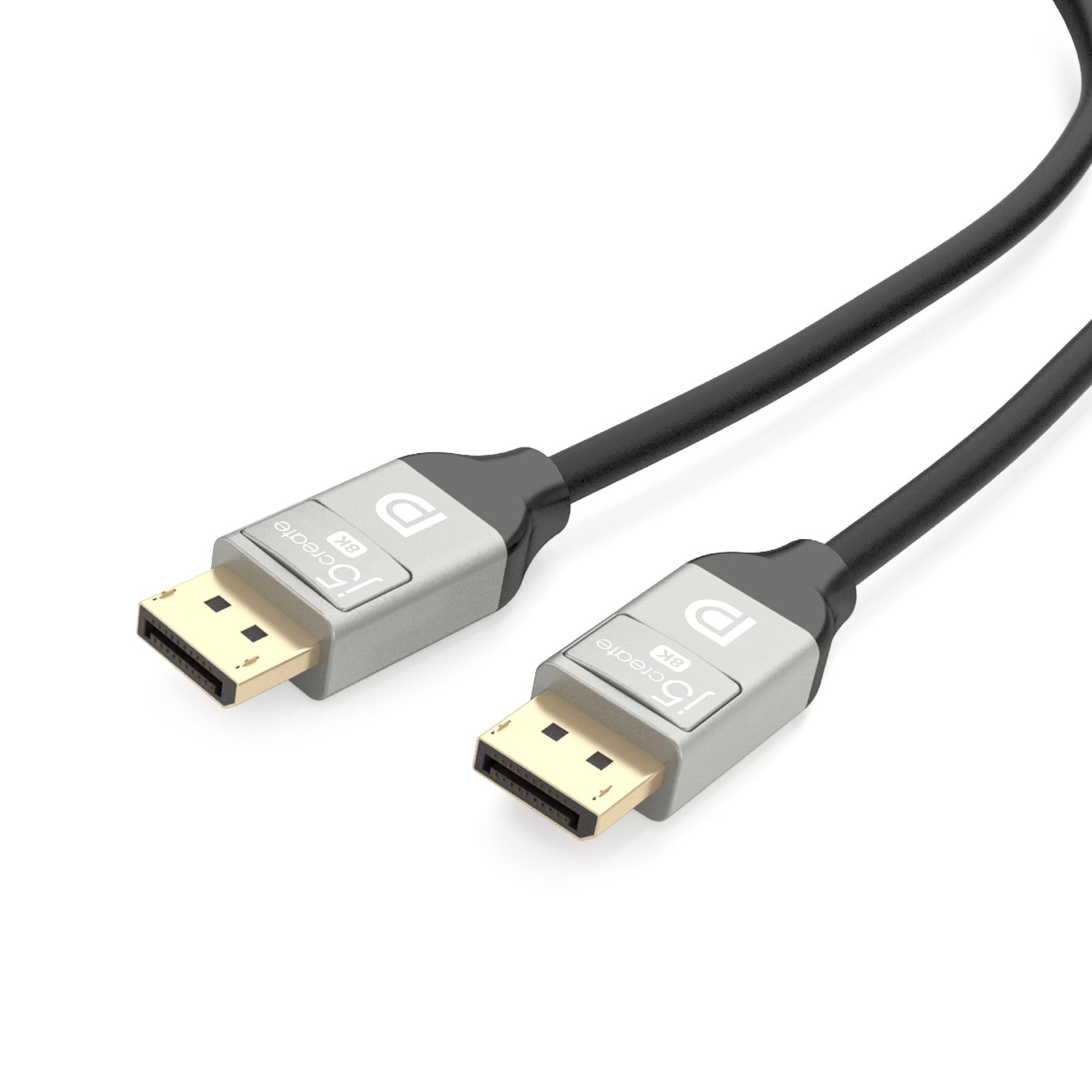 j5create VESA Certified 8K DisplayPort Cable, Supports DP 6.6 feet, Black
