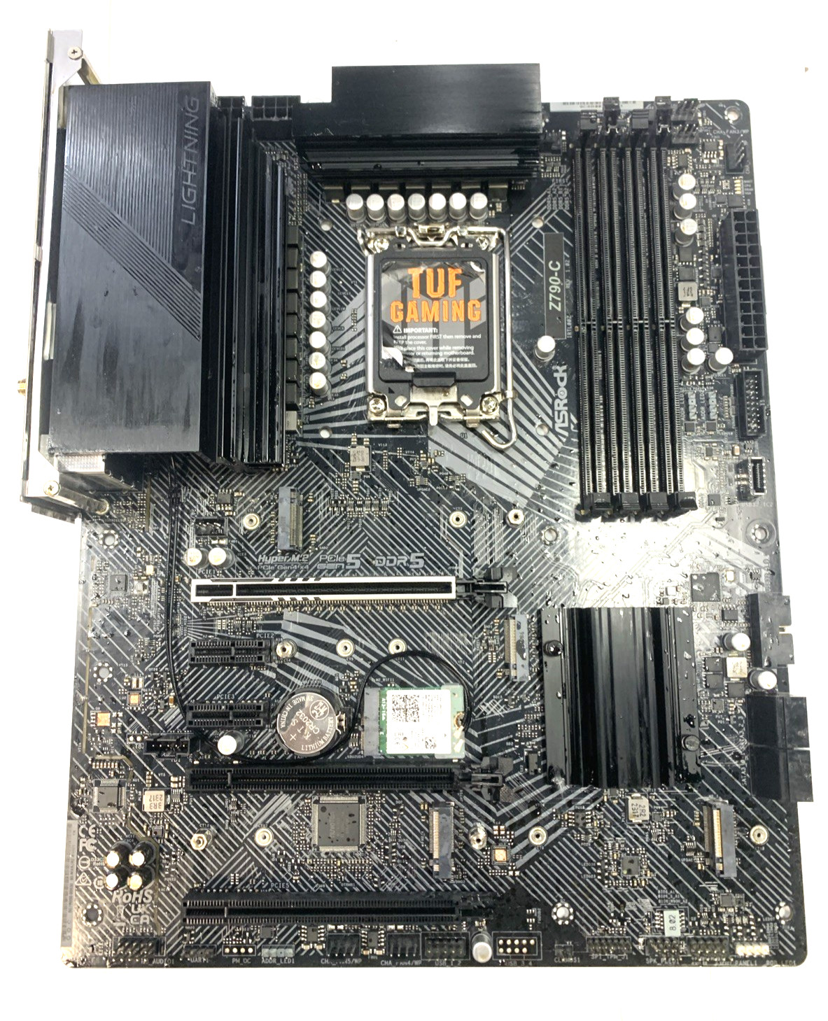 ASRock Z790-C Motherboard DDR5 Socket 1700. Liquid Damage. Untested.