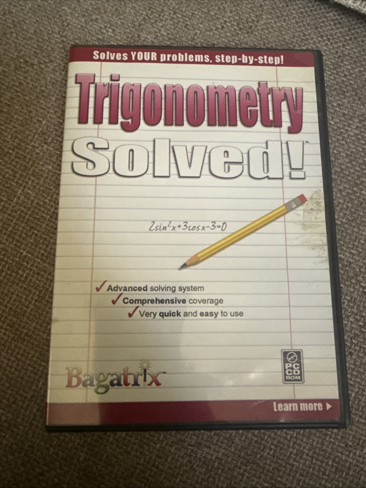 Trigonometry Solved *RARE* Bagatrix PC Cd-rom Math Software