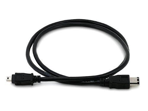 3-Feet IEEE-1394 FireWire iLink DV Cable 6P-4P M/M, Black  100038