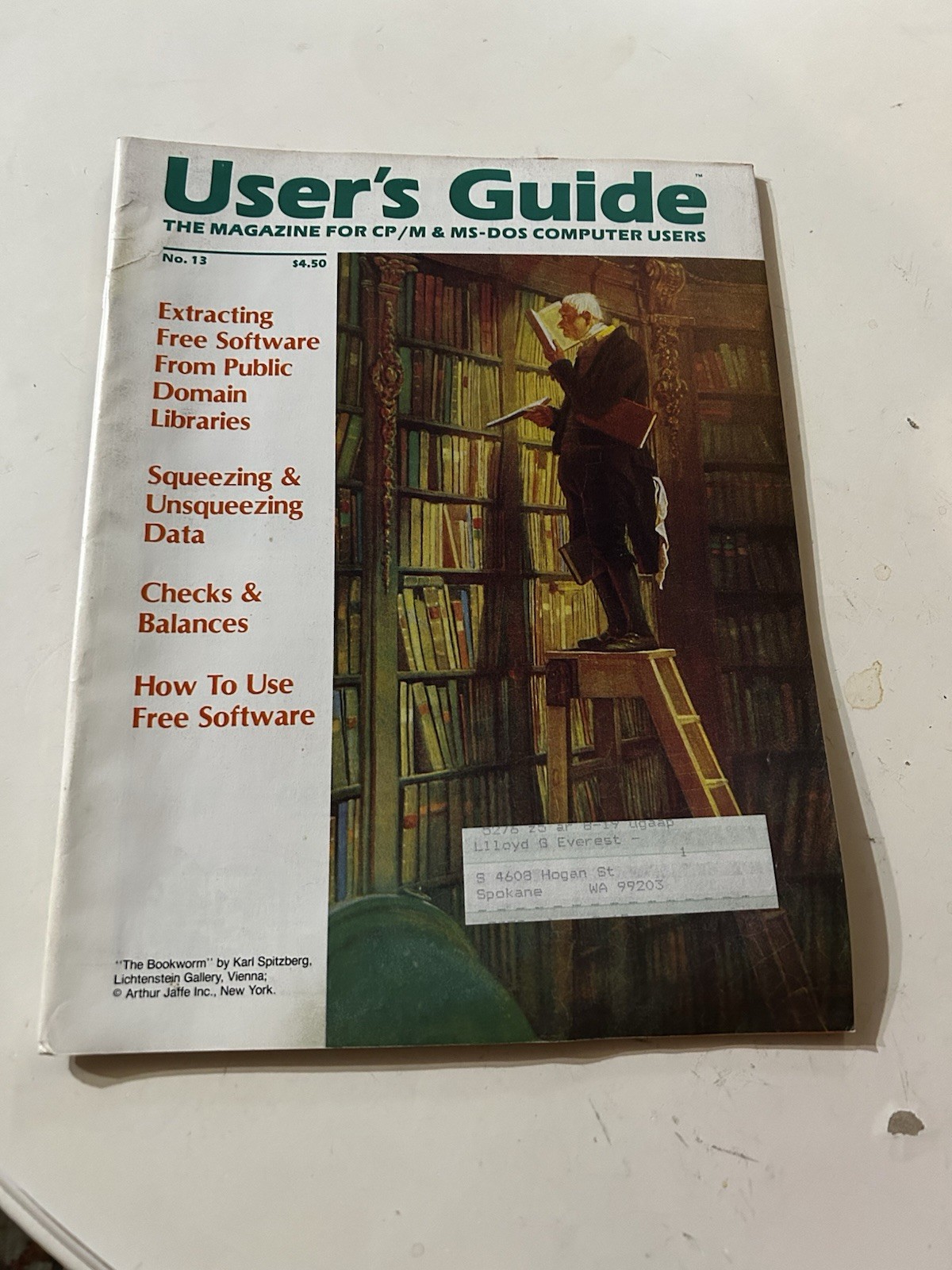 Vintage User’s Guide Magazine No 13 CP/M MS-DOS Public Domain Software Computing
