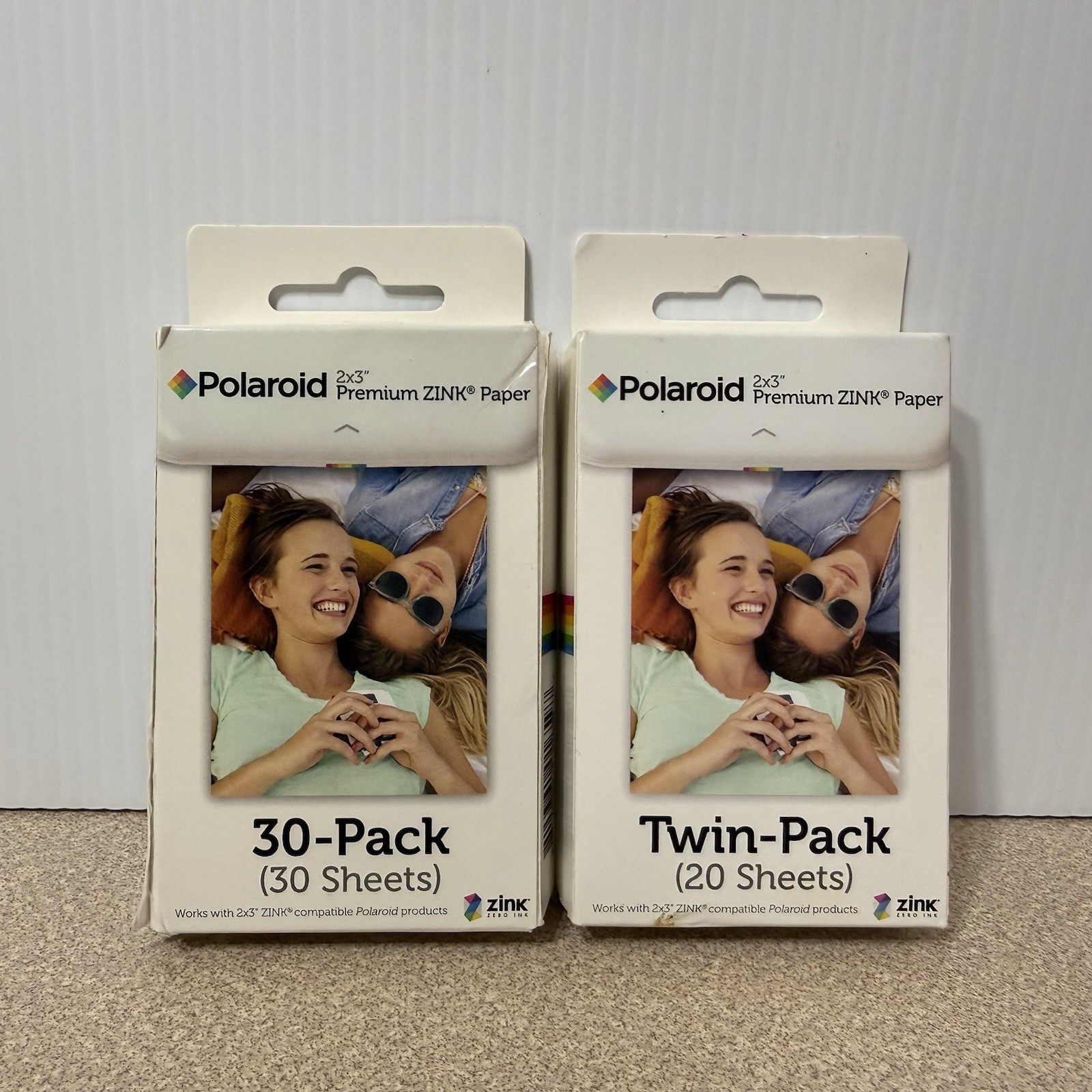 (1) 30-pack & (1) 20-pack Polaroid Premium ZINK Photo Paper 2x3 Inch Lot - New