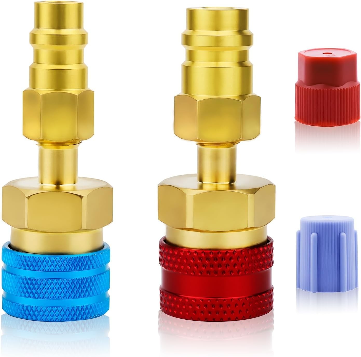 R1234yf Adapter Kit Brass High Low Side Converters for Car AC Recharge