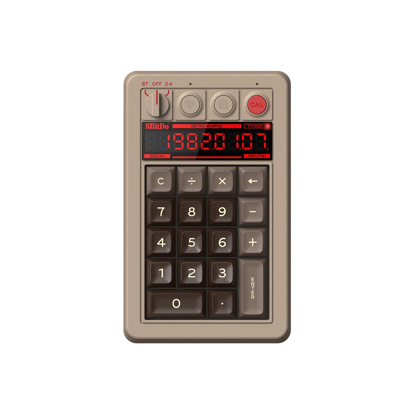 8BitDo Retro 18 Mechanical Numpad, Supports Calculator Small, C64 Edition