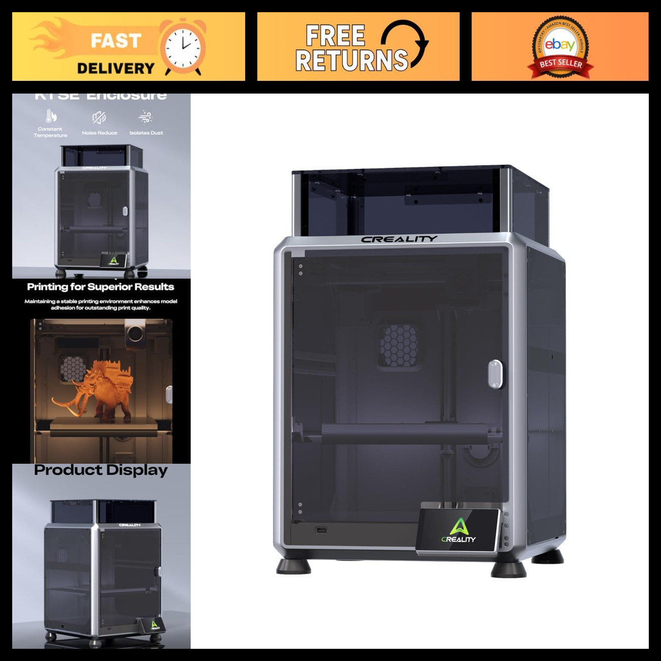 3D Printer Enclosure for Creality K1 SE/K2 SE - Durable, Insulated, Noise-Reduci