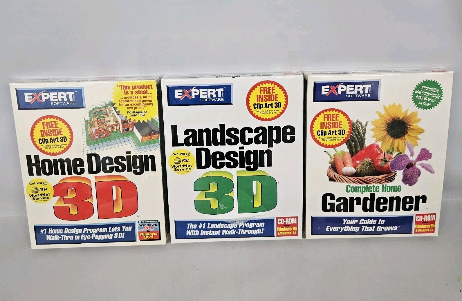 Vintage Expert Software Pc Big Box Lot  Home Design Landscape Gardener New Rare