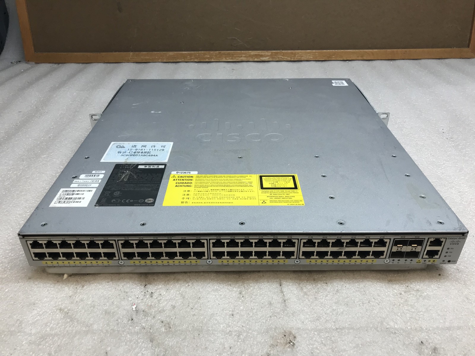 Cisco Catalyst 4948 WS-C4948E 48 Port L3 Gigabit Switch Single AC