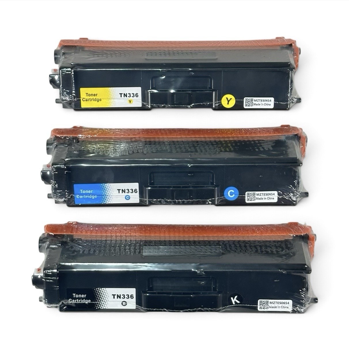 TN336 Toner Cartridge Set of 3 Black Cyan Yellow High Yield Brother Compatible