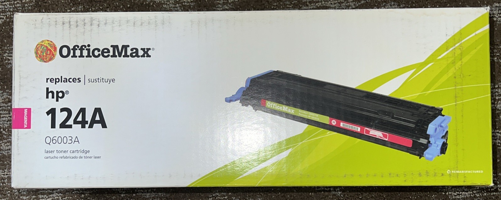 Office Max Hp 124A Q6003A Laser Timer Cartridge Magenta 