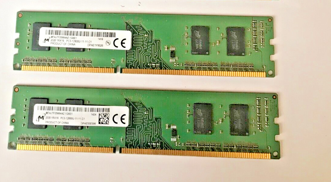 Micron 2GB 1RX16 PC3-12800U-11-11-C1 MT4JTF25664AZ-1G6E1 Desktop Memory