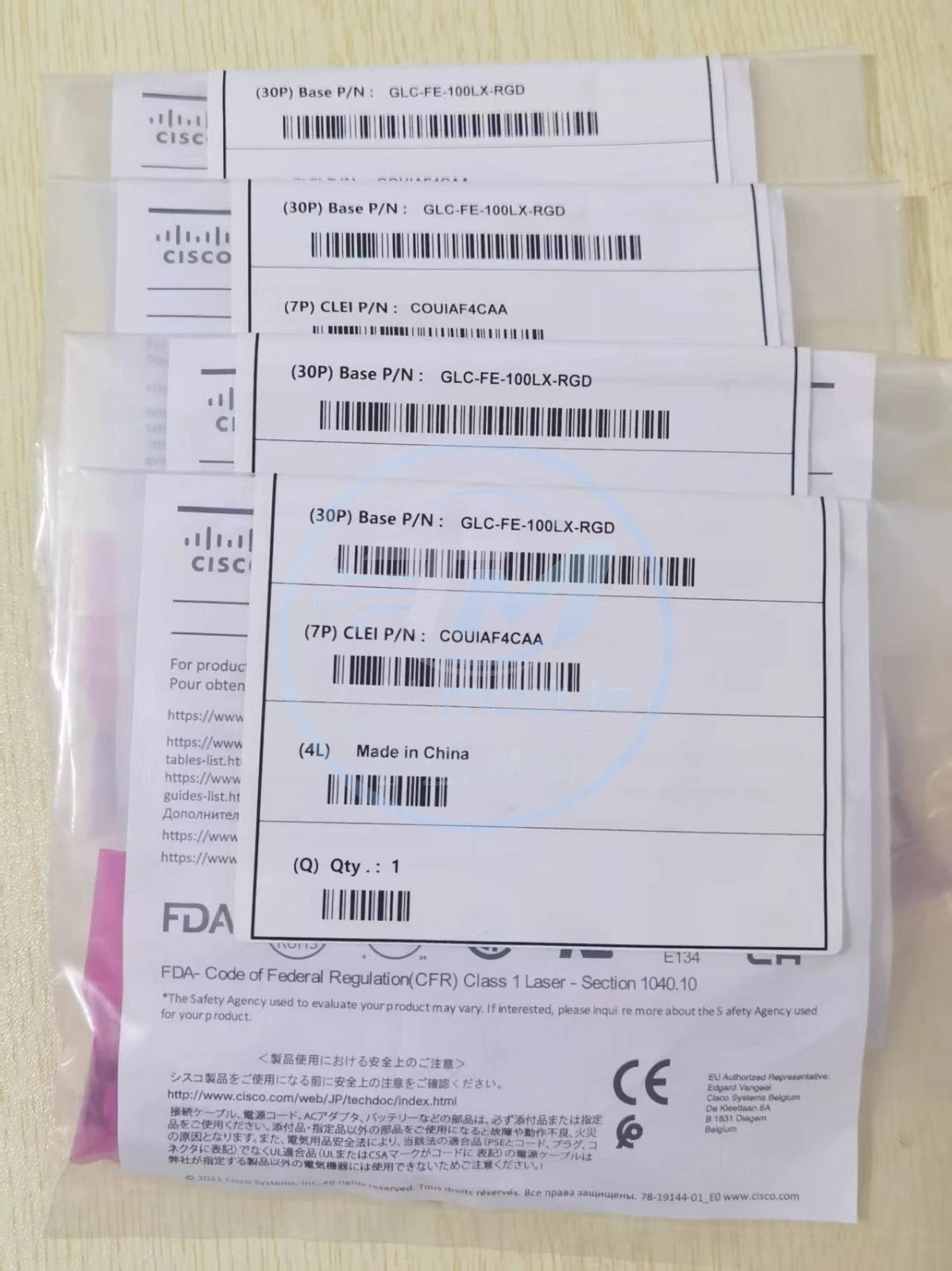 New Cisco GLC-FE-100LX-RGD 100BASE-LX SFP 1310nm 10km Transceiver Module