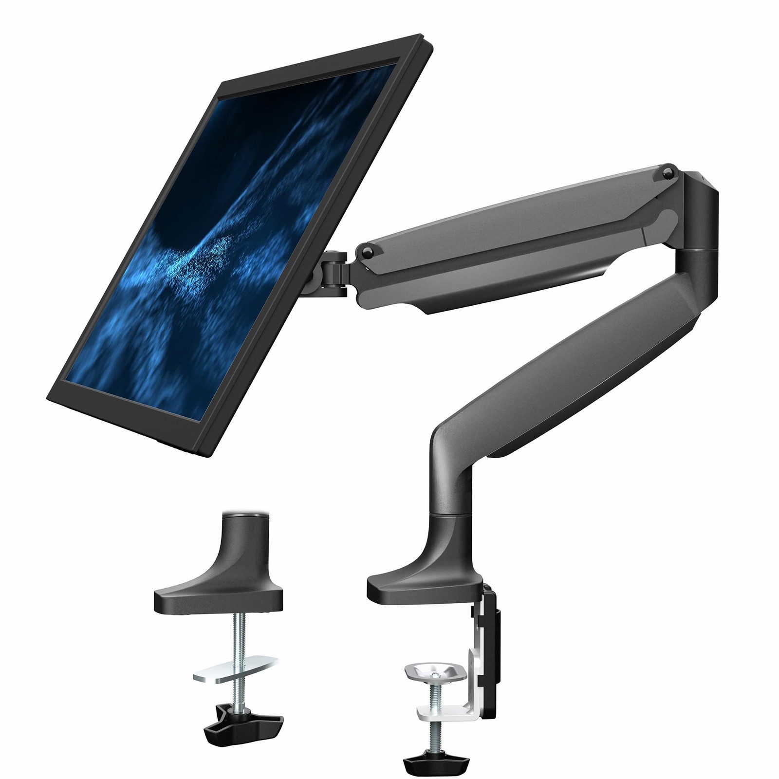 VIVO Premium Aluminum Height Adjustable Single Monitor Articulating Desk Mount