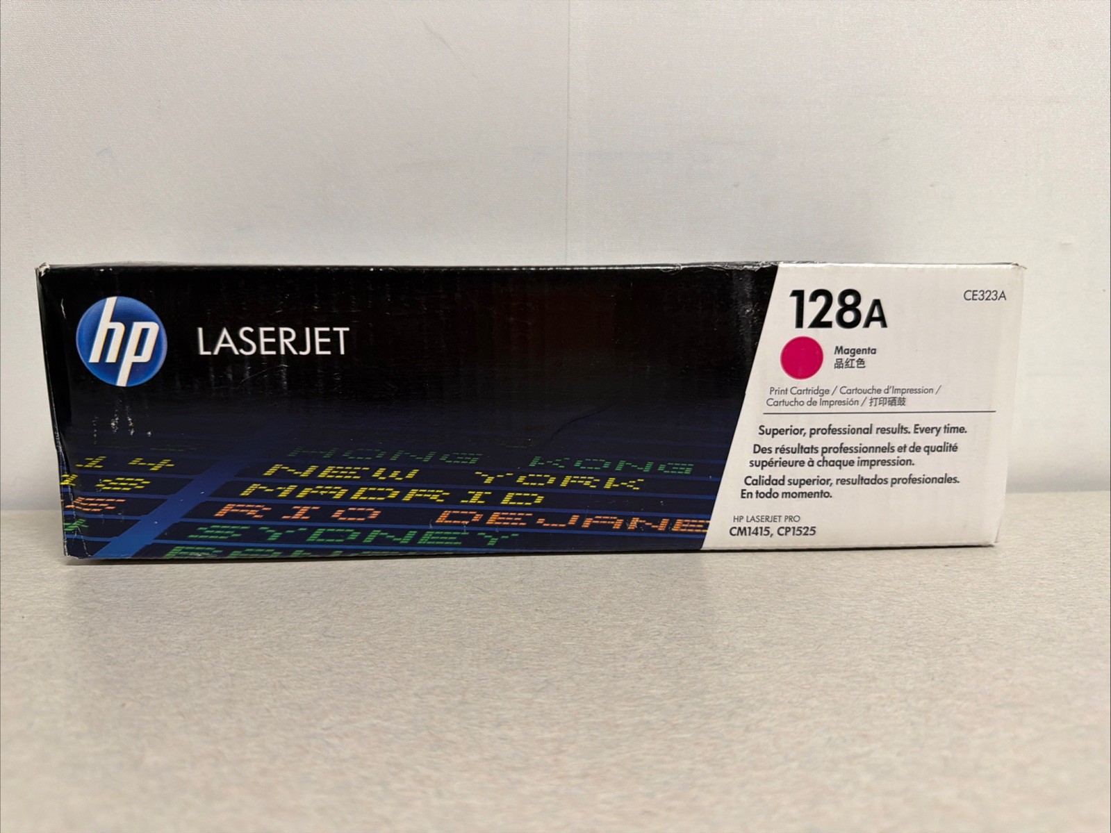 HP 128A CE323A Magenta Genuine OEM LaserJet Toner Cartridge NEW SEALED
