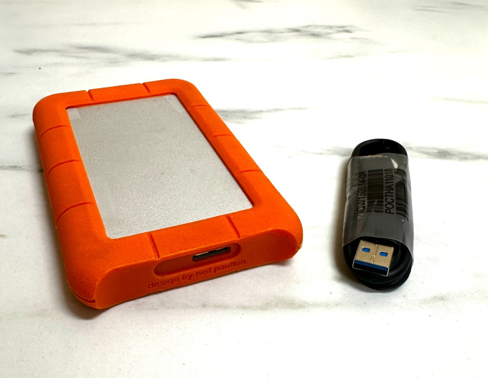 LaCie LRD0TU5 External USB-3 Enclosure and USB-3 Cable. NO Hard Drive + Case