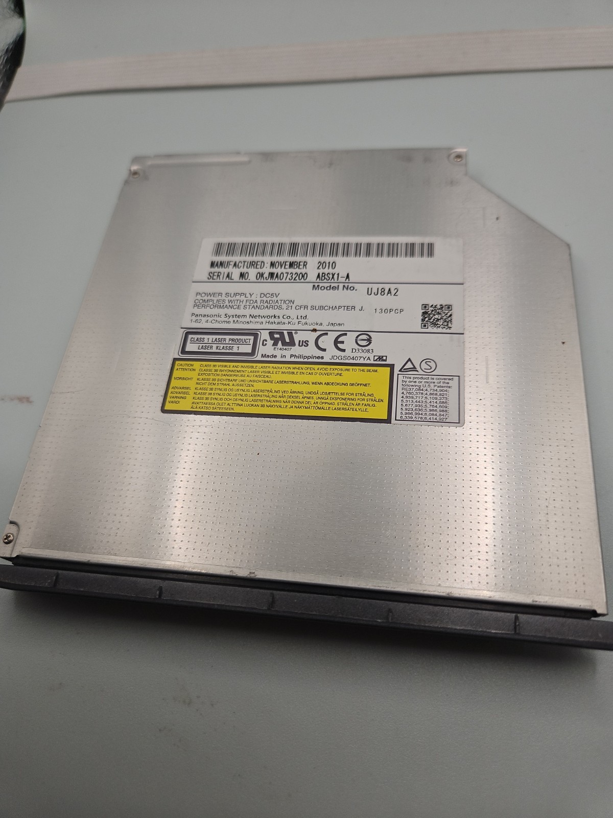 17G14113410S Asus Dvd S-Multi Dl 8X/6X/5X/6X/6X Panasonic/Uj8A2Abal-B "GRADE A"