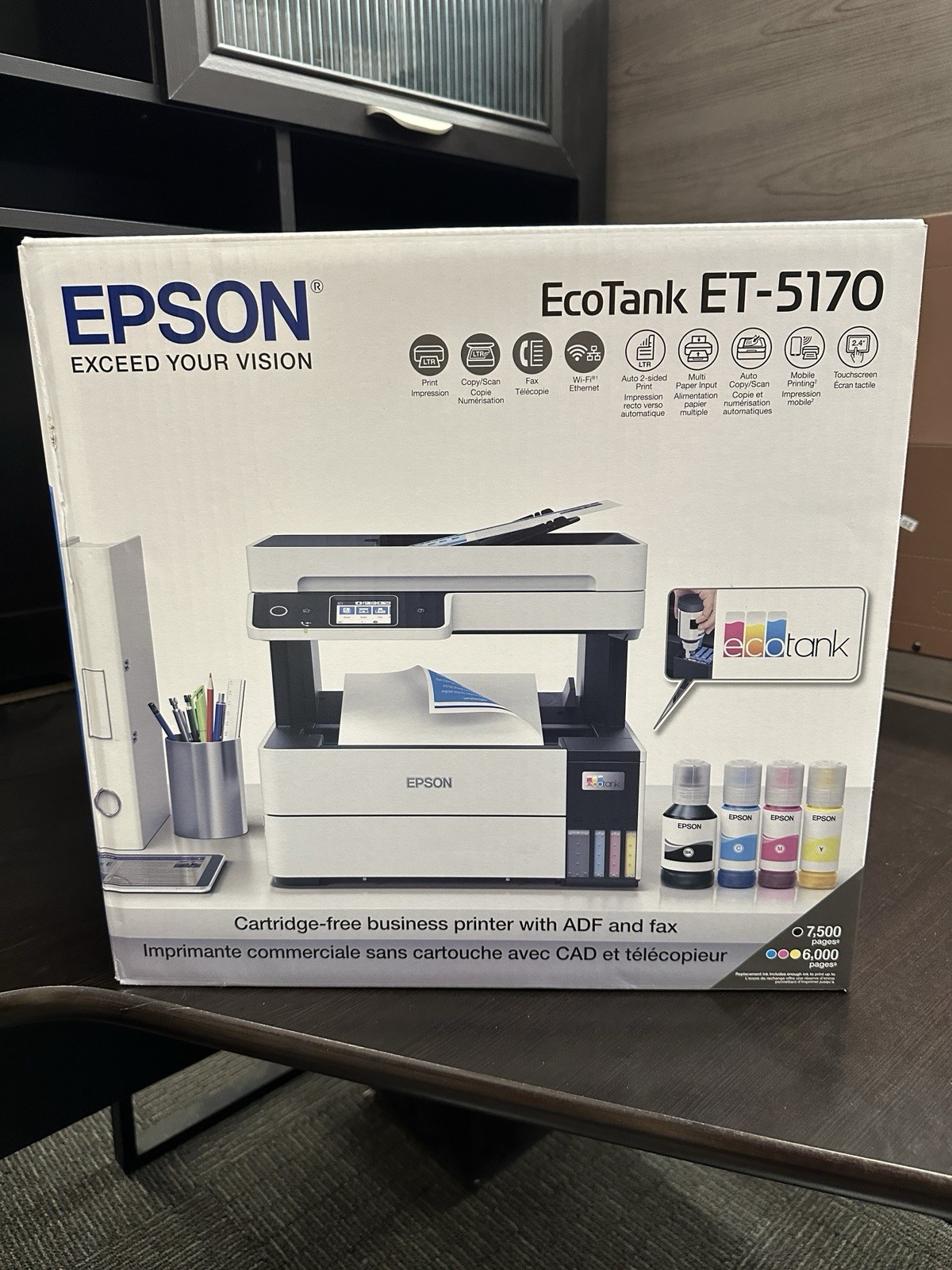 BRAND NEW SEALED Epson EcoTank ET-5170 Wireless All-in-One Supertank Printer