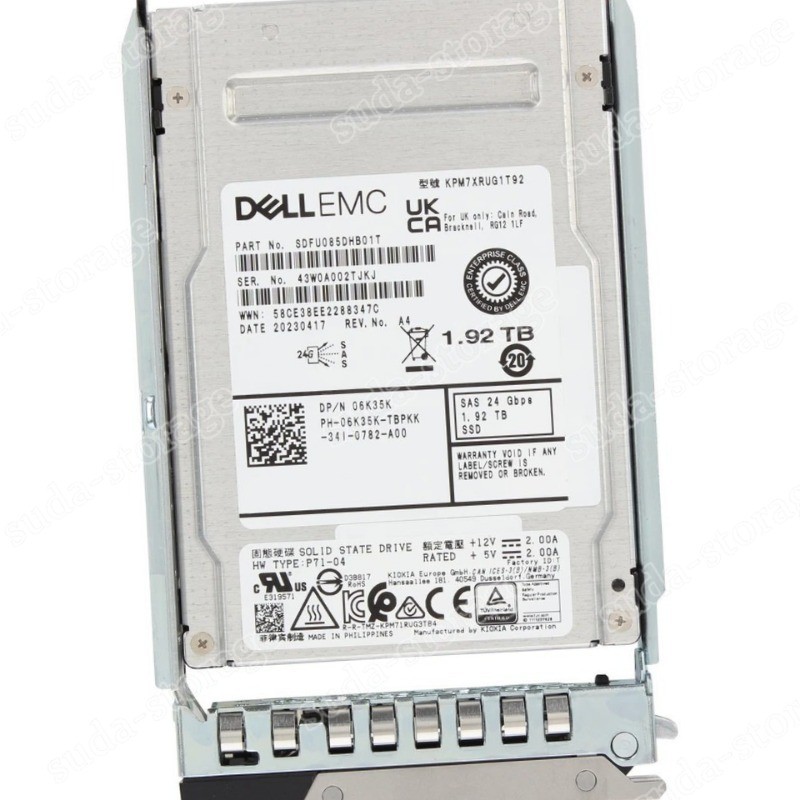 1PCS New NEW Dell 06K35K 6K35K 1.92TB 6K35K 24Gbps SAS RI TLC 2.5 Dell SSD G14
