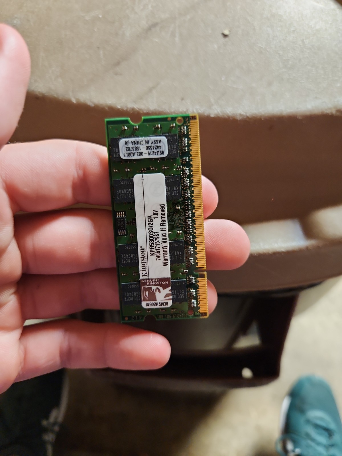 Kingston 2 Gig Ram Memory Card