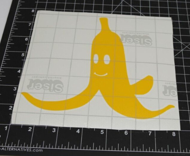 7" Bananas - Super Mario Vinyl Decal Sticker (Yellow) Laptops, Mugs, Cars, truck
