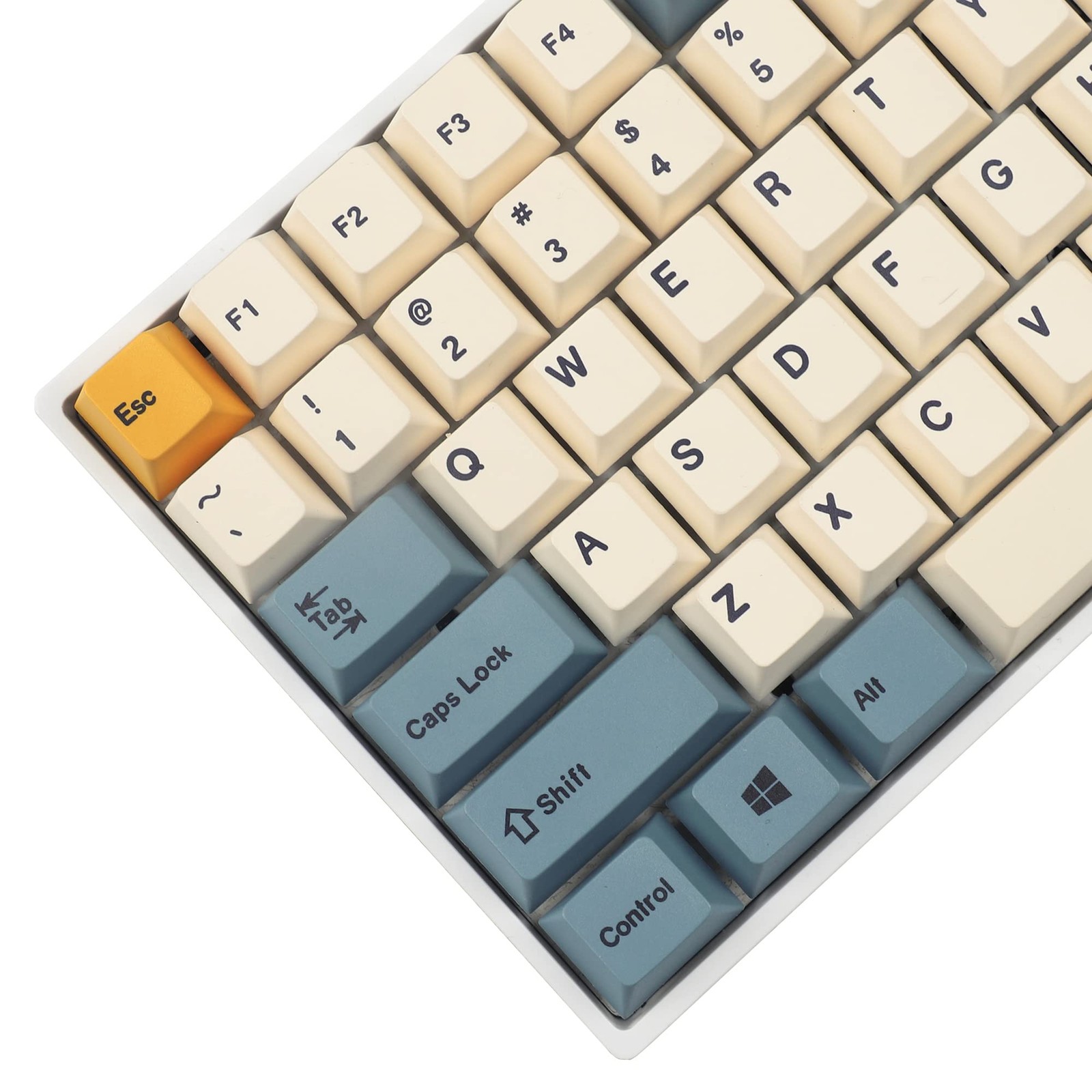 145Key Apricot Yellow DyeSub PBT Keycaps Mac Cherry Profile MX Set