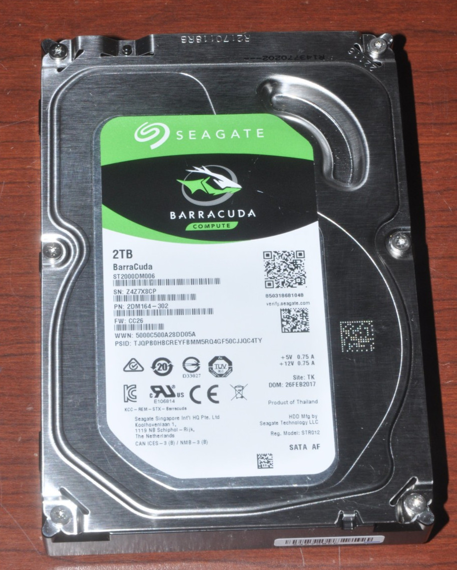 Seagate 3.5" Barracuda 2TB SATA III 6Gbps HDD ST2000DM006 1 Day 1 Hour Power On