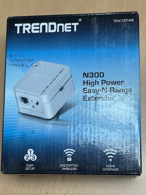 TRENDNET N300 High Power Easy-N-Range Extender TEW-737HRE Wireless 300 Mbps