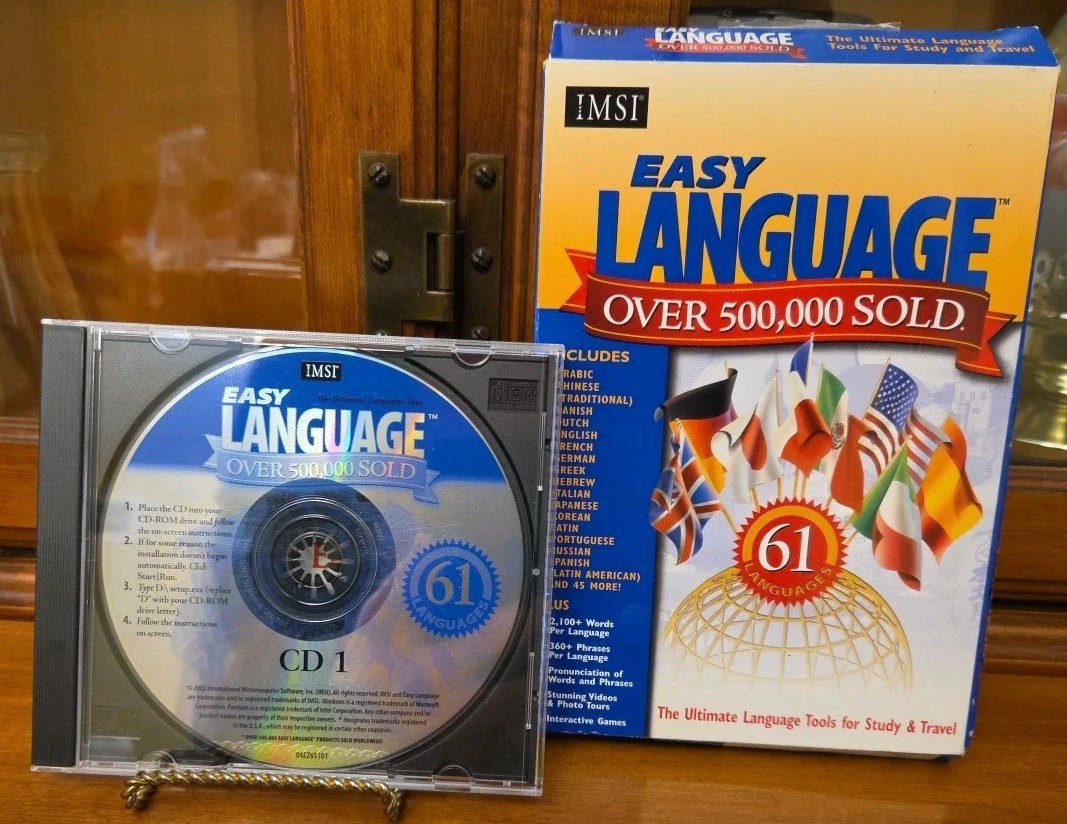 IMSI Easy Language 61 Languages CD-ROM Windows Study & Travel Tool *Disk 1 Only