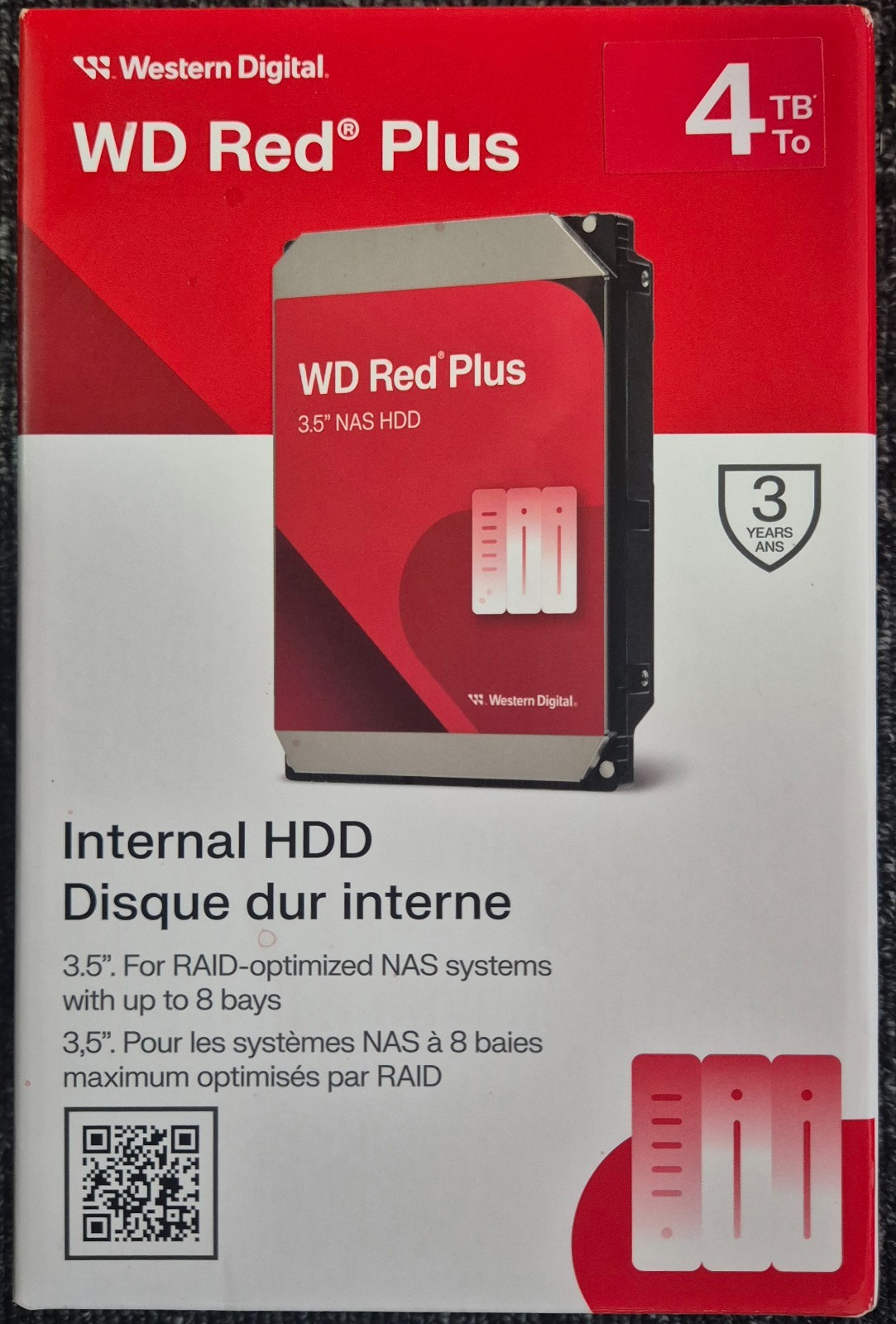 WD Red Plus 4TB NAS Hard Drive 3.5" SATA WD40EFZZ Internal HDD NEW SEALED
