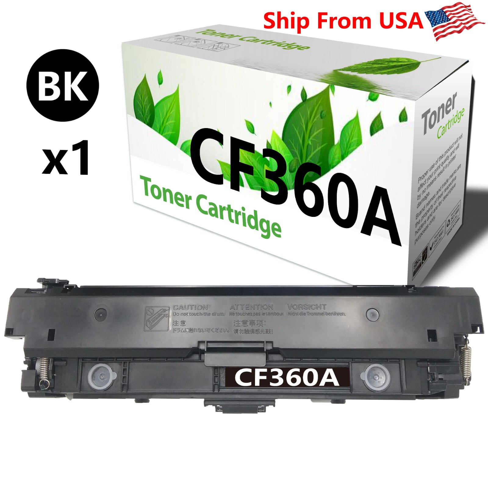 1-Pack Toner Cartridge CF360A used for Enterprise M577z Printer